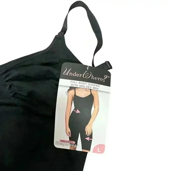 UnderWear Full Body Shaper With Molded Bra Firm Control Size Large Black - Picture 2 of 8
